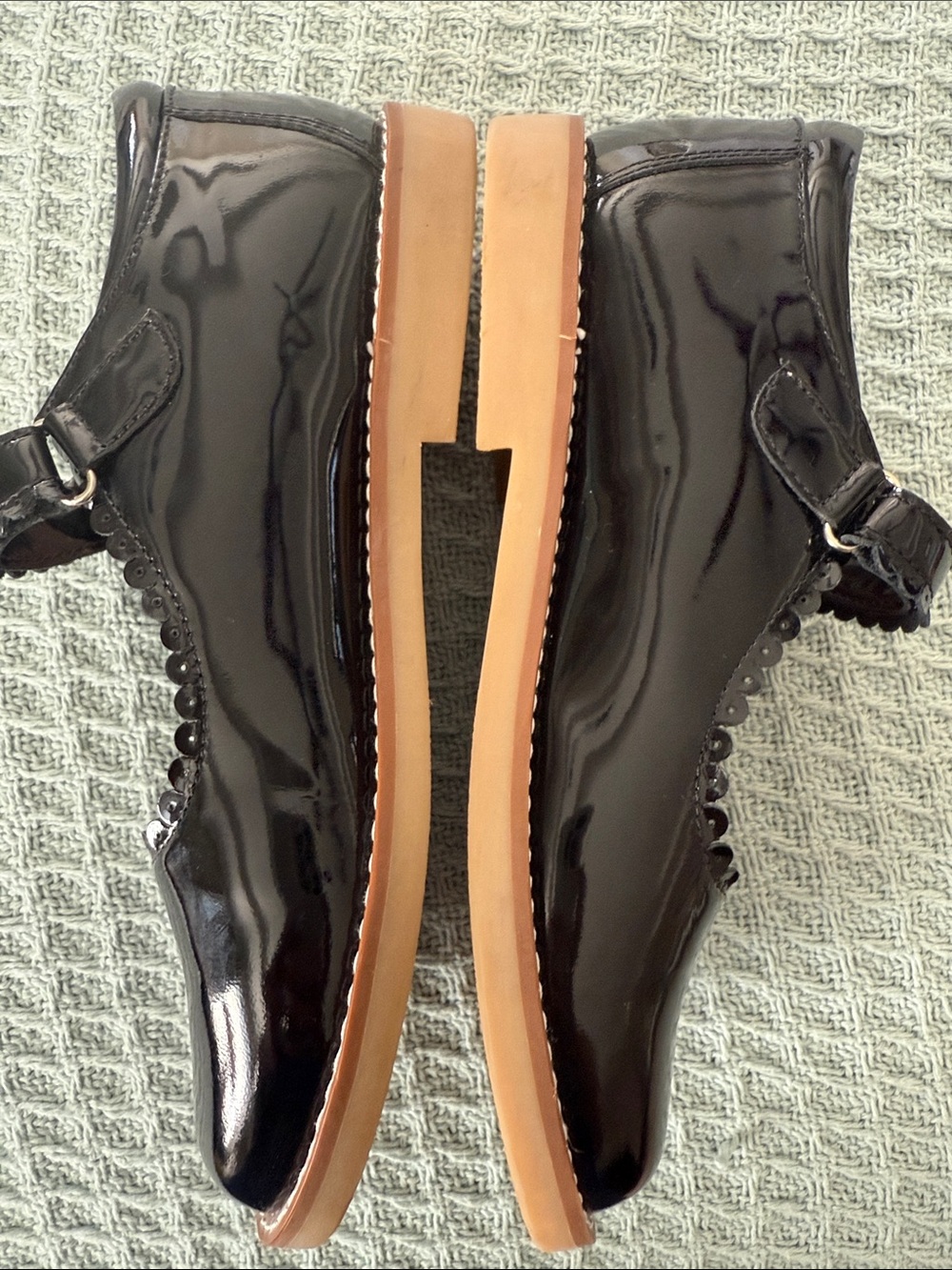 Elephantito Patent Leather Girls Black Mary Jane Shoes kids size 2 - Picture 3 of 8